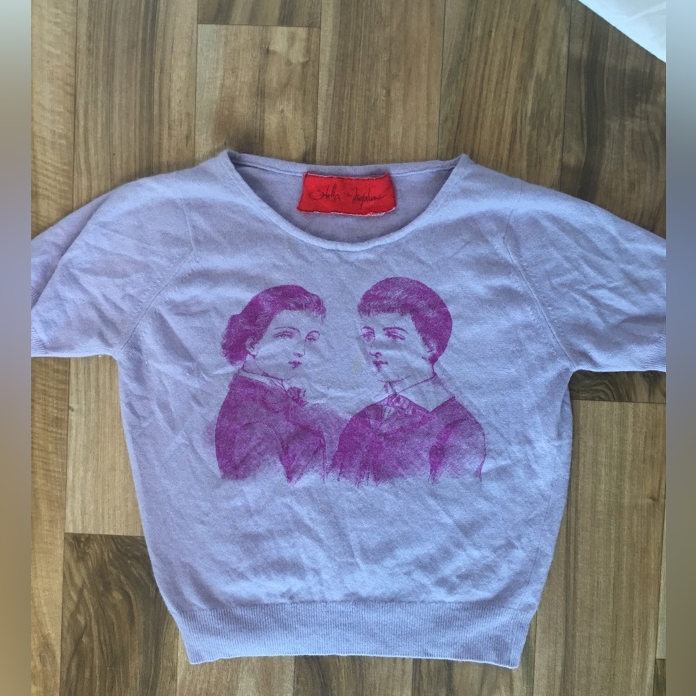 One of a kind up cycled cashmere sweater shirt